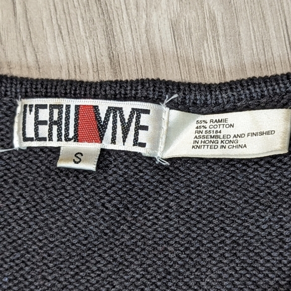 Womens Sweater Dress Black & Gold Beaded Spangles Size Small VTG 80s L'EAU VIVE - Picture 12 of 15